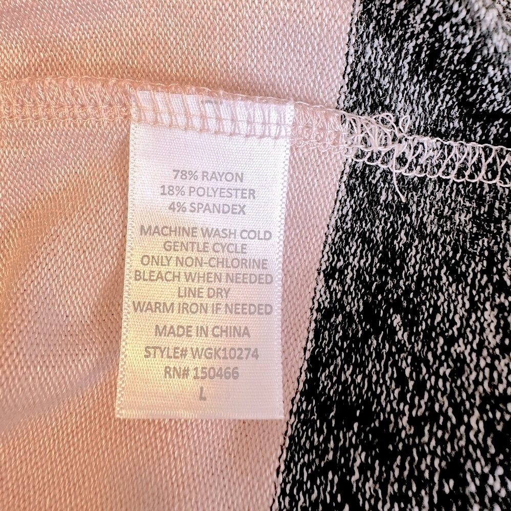 NWT Market & Spruce Brushed Knit Light Pink and Black Striped Hoodie Size Large - Picture 7 of 11